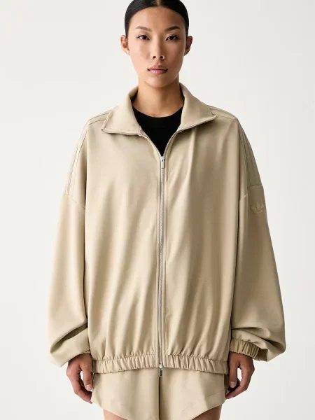 Adidas Originals hanorac cu pentru femei cu lyocell bej