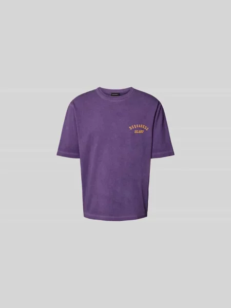 T-shirt o kroju loose fit z czystej bawełny Dsquared2 fioletowa