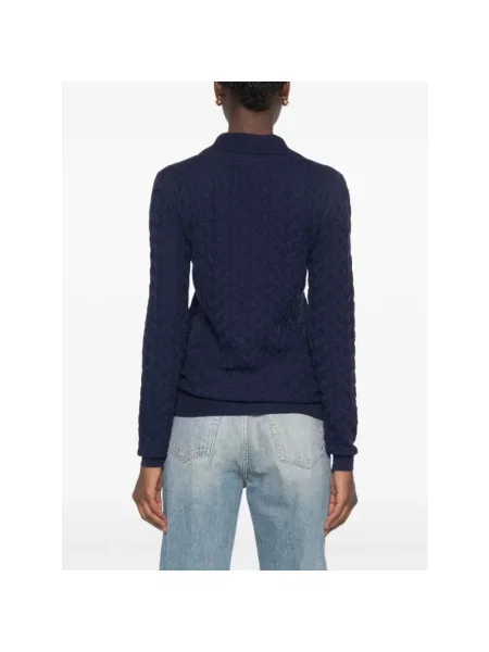 Dzianinowy sweter Etro niebieski