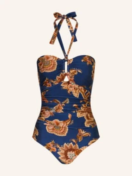 Zimmermann Neckholder Plavky Aster / světle hnědá / lososová modrá