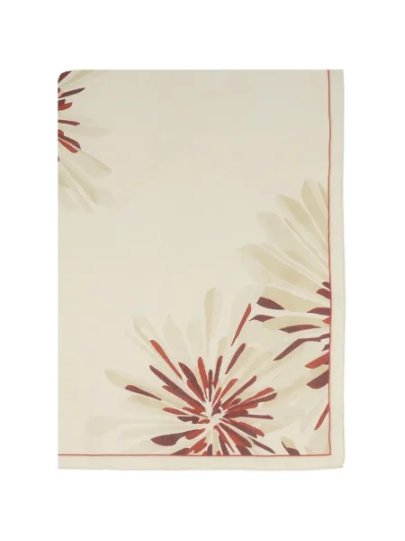 Fular Brunello Cucinelli cu model floral cu imagine