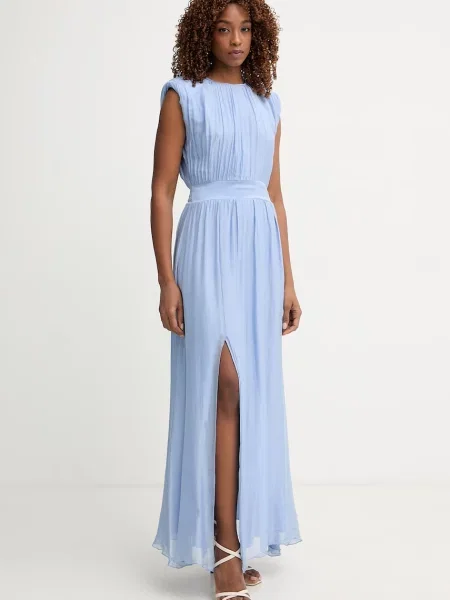 Haveone rochie cu mătase albastru