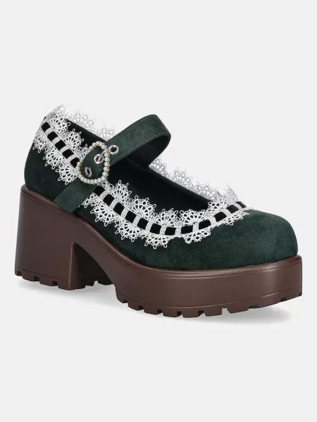 Обувки с дебел Koi Footwear Tira Mary Jane с дебел зелено