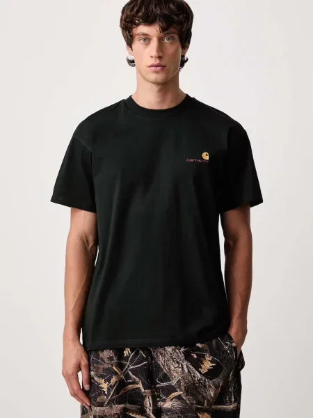 Carhartt WIP American Script tricou din pentru bărbați negru