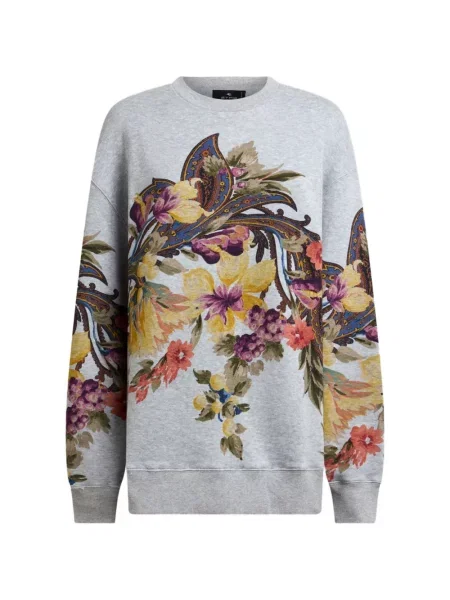 Hanorac Etro cu model floral cu imagine gri