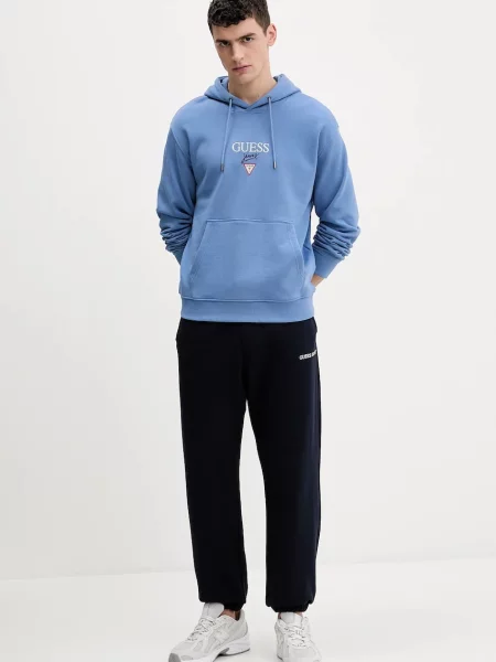 Спортивні штани Guess Jeans однотонні синій
