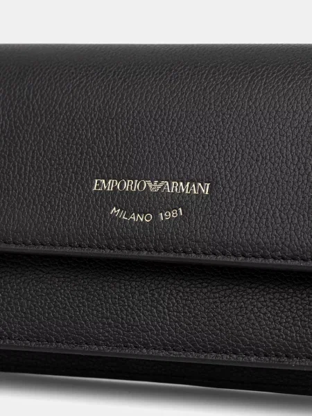 Кожаная сумка Emporio Armani черная
