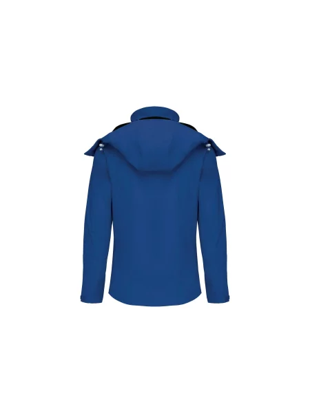 Kurtka z kapturem Kariban Softshell niebieska