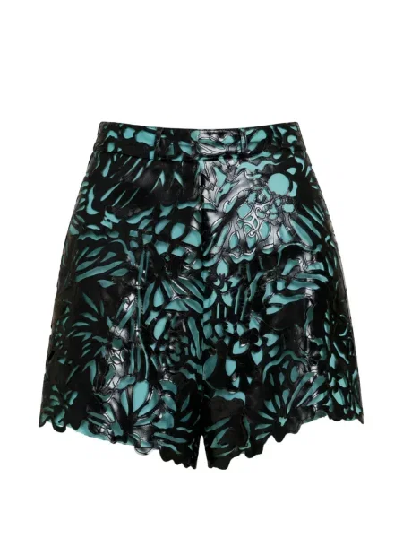 Pantaloni scurți Gemy Maalouf cu model floral negru