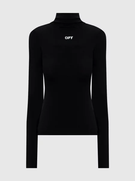 Гольф з принтом логотипа Off Off-white чорний