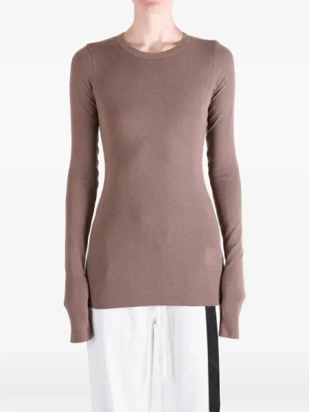 Πλεκτή μακρύς μπλούζα Rick Owens Drkshdw καφέ