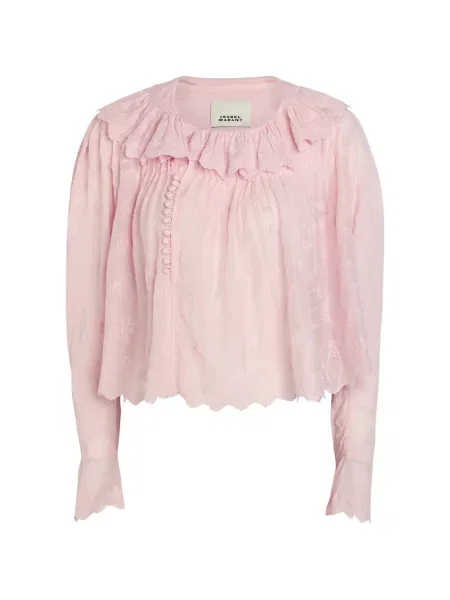 Bluză Isabel Marant cu volane roz