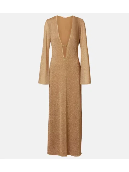 Maxi rochie maxi Oseree de costum auriu