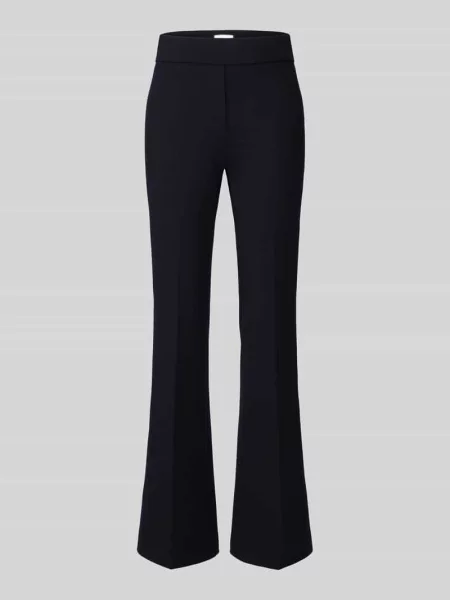 Spodnie rozszerzane o kroju regular fit z mieszanki model NANOU' Seductive granatowe