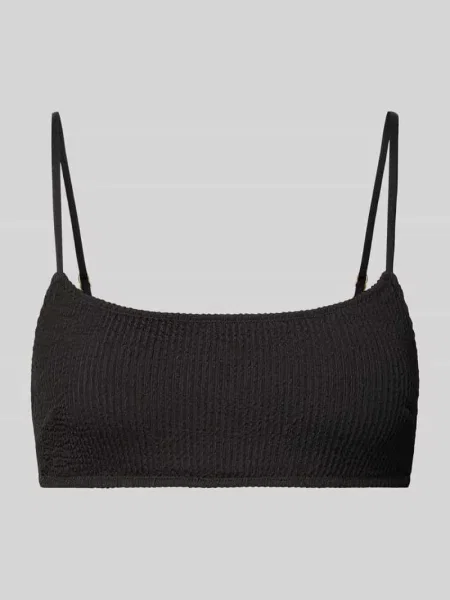 Góra bikini z fakturowanym wzorem model SKIN SAND' Neo Noir czarne