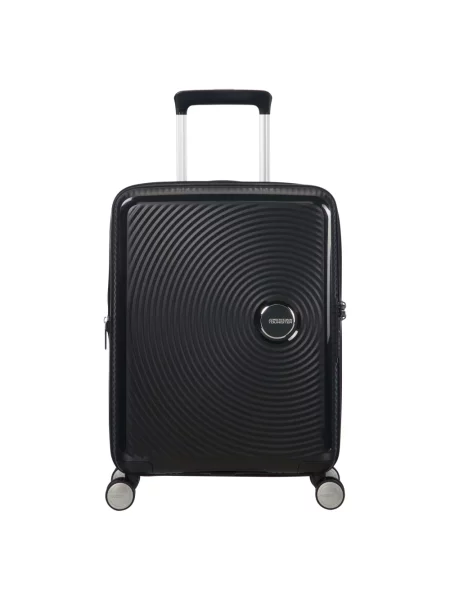 Lniana walizka American Tourister czarna