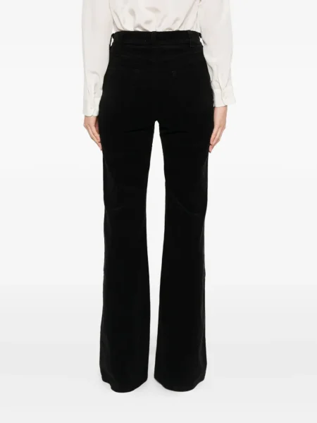 Pantaloni Nili Lotan de catifea cord negru