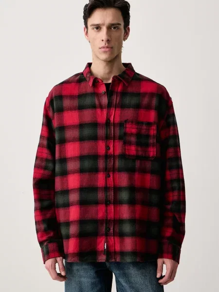 Vans košeľa pánska Lawson Mixed Plaid červená