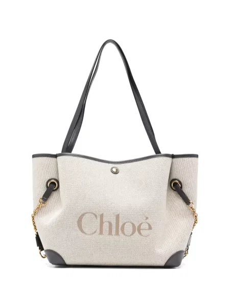 Geantă shopper Chloé din canvas