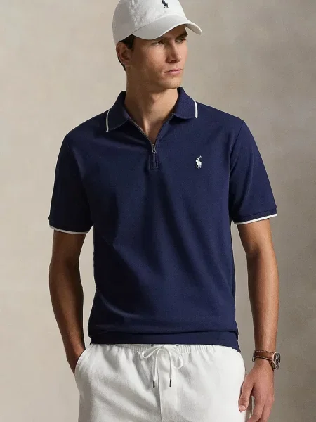 Polo Ralph Lauren polo z bawełną granatowa