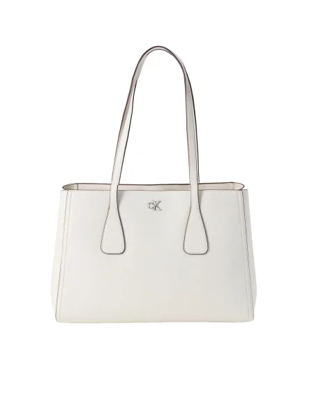 Geantă shopper Calvin Klein business alb