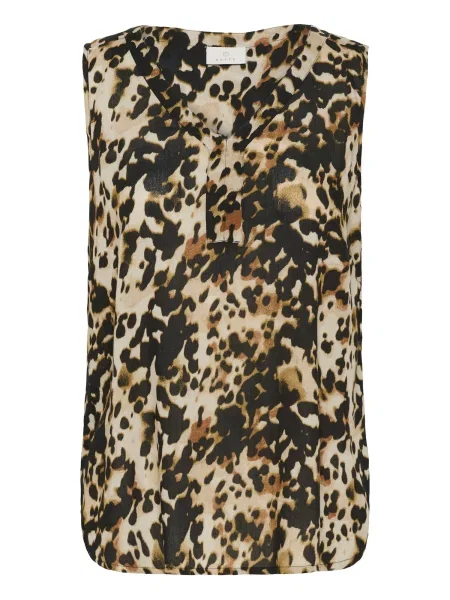 Kaffe Bluză KAAmber bej / maro negru