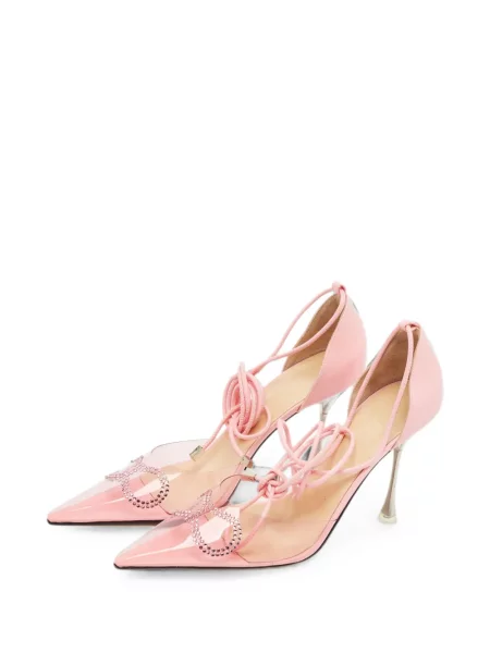 Pantofi cu toc Mach & Mach cu funde roz