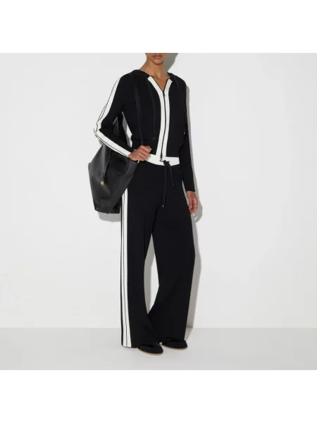 Dzianinowy sweter Elisabetta Franchi z logo czarny