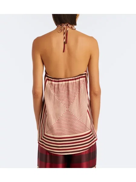 Top Faithfull din satin cu gât halter