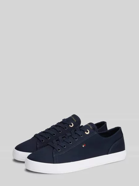 Sneakersy o niskim kroju z płótna z aplikacją z logo Tommy Hilfiger