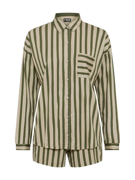 LSCN by LASCANA Pantaloni scurți auriu / pastel / închis verde