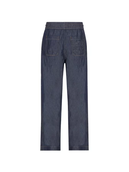 Pantaloni Loewe cu autograf cu cordon albastru