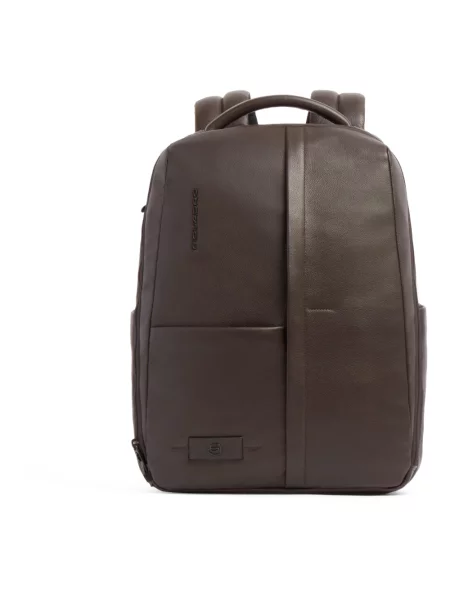Torba na laptopa Piquadro skórzana brązowa