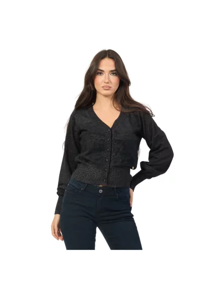 Sweter Yes Zee z rękawami balonowymi czarny