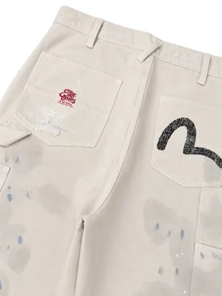 Pantaloni Evisu zdrențuiți