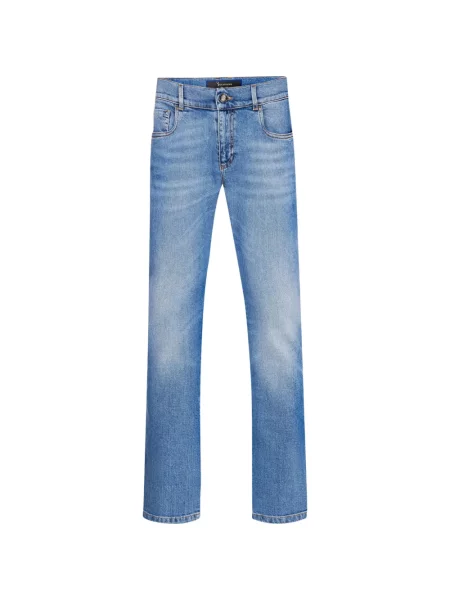Blugi Billionaire cu broderie albastru