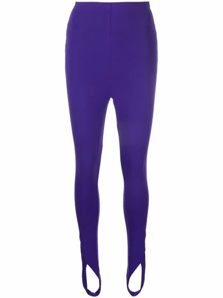 Leggings The Attico cu talie înaltă violet