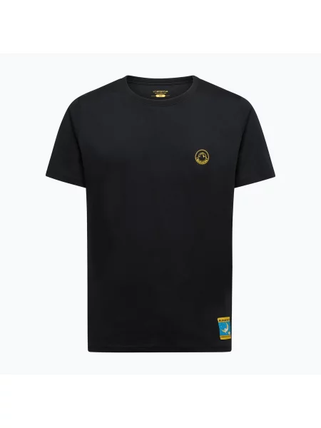Tricou pentru bărbați La Sportiva Climbing on the Moon nero/giallo