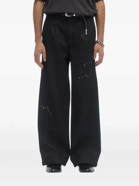 Plisované džíny Domrebel černé