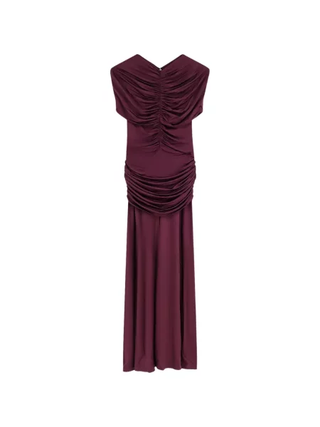 Rochie maxi Self-portrait cu volane violet