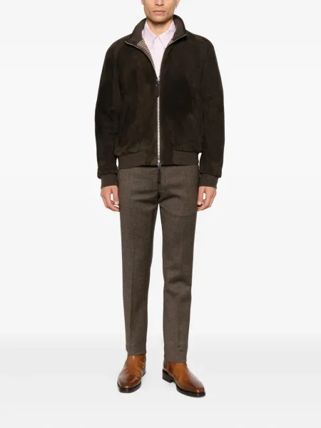 Pantaloni Incotex de lână maro