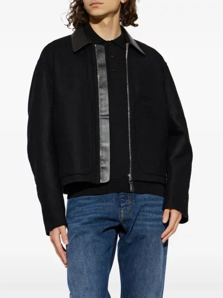Gulerat geanta de piele Givenchy negru