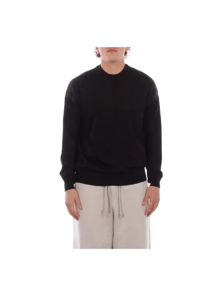 Sweter Alpha Studio wełniany czarny