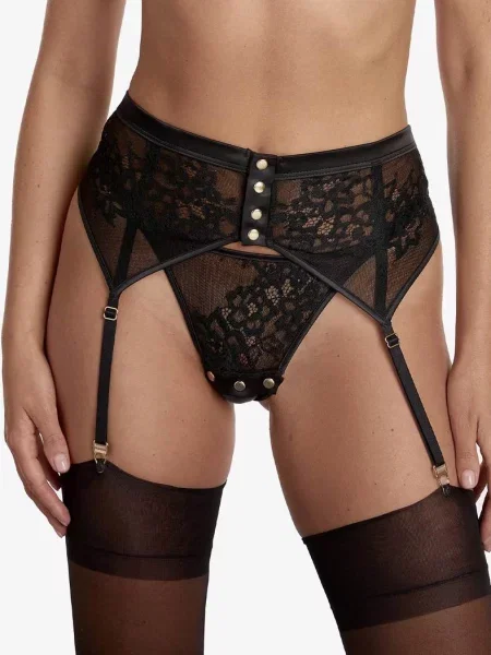 Гипюровый для чулок чорні