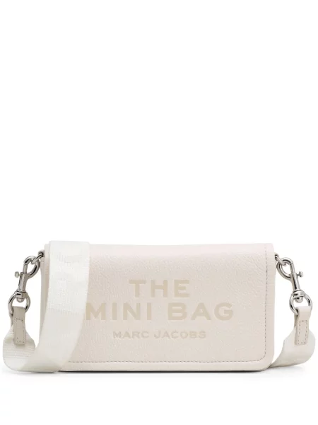 Geanta de piele Marc Jacobs din piele alb