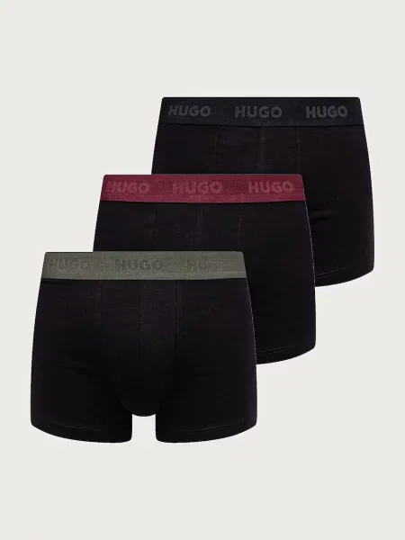 HUGO bokserki z TRUNK TRIPLET PACK czarne