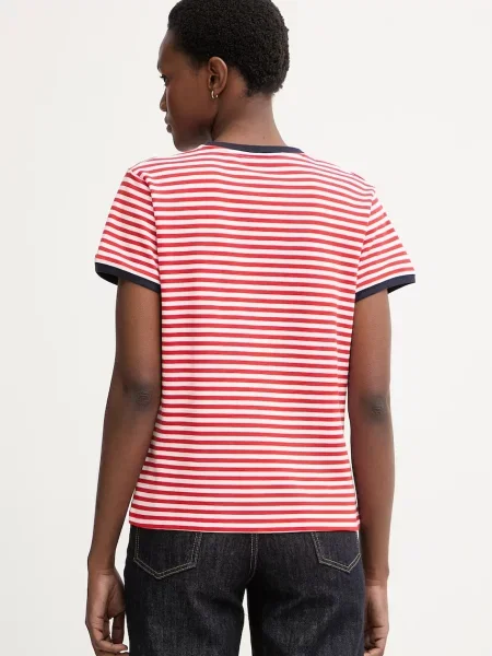 Tommy Hilfiger T-shirt z lyocellem czerwona
