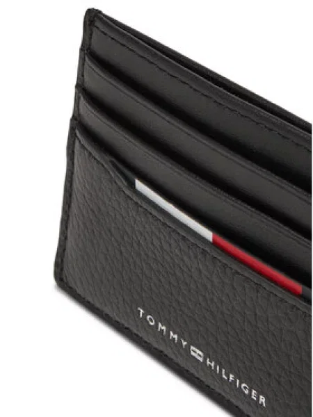 Usnjena denarnica Tommy Hilfiger črna
