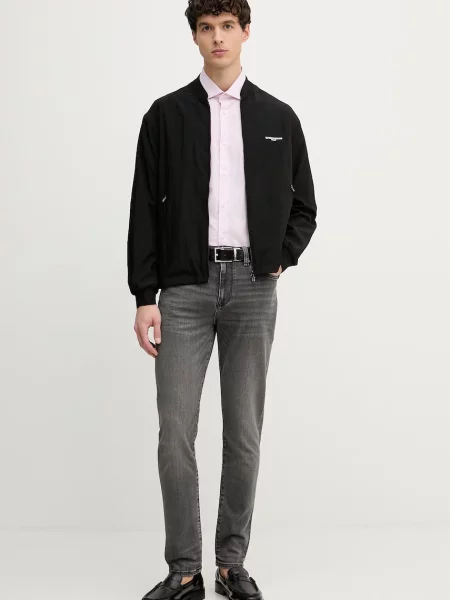 Tommy Hilfiger srajca iz bombaža z elastanom roza