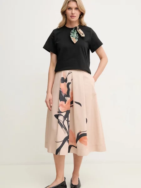 Спідниця MAX&Co. midi розкльошена бежевий